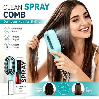 2-in-1 Spray Hair Brush with Built-In Mist Bottle